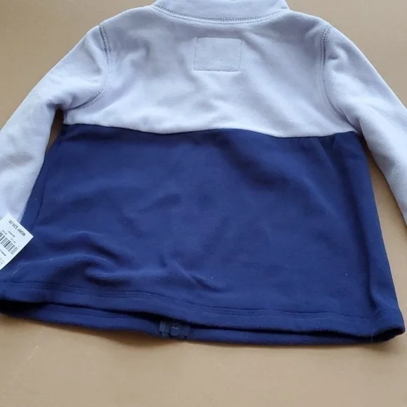 OshKosh B'gosh NWT 2 tone blue fleece zip up jacket size 18 month - Picture 9 of 9